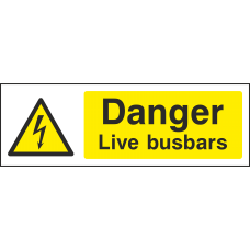 Danger Live Busbars - Landscape